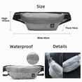 thumbnail image 3 of Men's Waist Bag Fanny Pack Motorcycle Chest Sling Bag Adjustable Strap Lightweight Waterproof Travel Cycling Hiking, 3 of 6