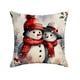 thumbnail image 2 of CaiYueKe Christmas Snowman Pillow Cover, Linen Cushion Case with Holiday Print, Soft Decorative Sofa Bed Pillowcase for Winter Home Decor, Festive Holiday Living Room Accessory, 2 of 7