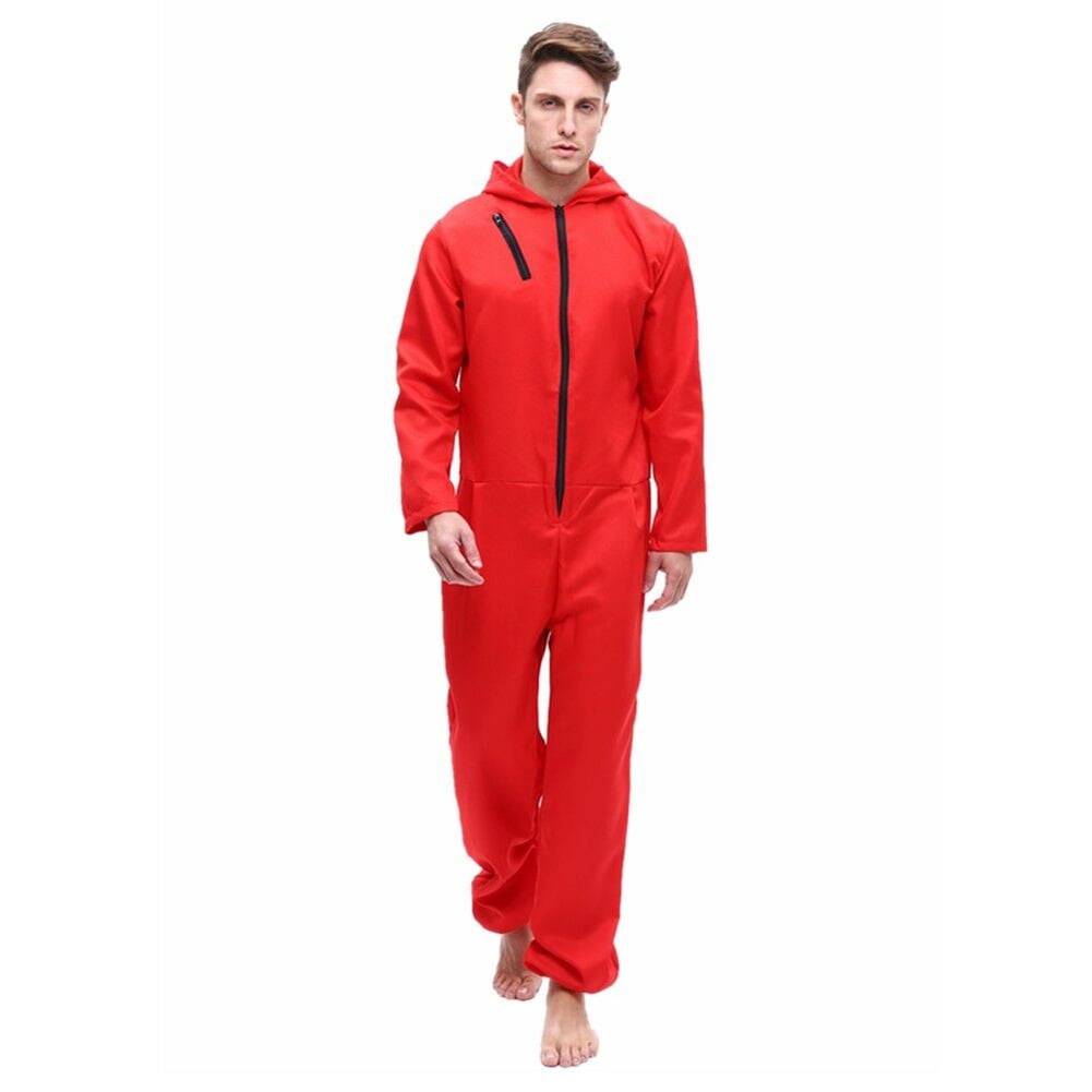 verkoper analogie fysiek YiLvUst Unisex Hooded Jumpsuit Carnival Custom Halloween Cosplay Zip Up Red  Coverall Romper Outfits - Walmart.com