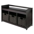 thumbnail image 1 of Banc de rangement Addison 4pc avec paniers en expresso/chocolat, 1 of 8