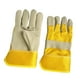 thumbnail image 2 of Guantes de soldadura de cuero, guantes de trabajo multiusos, resistentes al desgaste, antiespinas, resistentes al calor, ignífugos para hornos MIG., 2 of 9