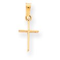 thumbnail image 1 of 14k Yellow Gold Cross Necklace Pendant Charm Religious Latin, 1 of 6