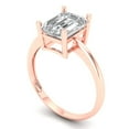 thumbnail image 2 of Clara Pucci 14K Rose Gold Solid Gold Moissanite Solitaire Anniversary Ring for Women - 2.5 cttw Radiant Cut, 2 of 8