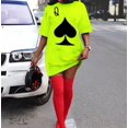 thumbnail image 1 of Nouveau T-Shirts à Manches Courtes pour Femmes, Col Rond, Imprimé Q, Mini Robe Décontractée, Couleur Unie, Tenue de Soirée, Club, Mode Urbaine, Vestidos, 1 of 7