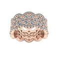 thumbnail image 2 of 5.00Ct Round Cut Natural Diamond Cluster Anniversary Wedding Eternity Band Ring Solid 14k Gold GH I1, 2 of 3