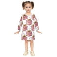 thumbnail image 2 of Girls' long-sleeved dress Leopard Print Gifts Girls' A-line dress with ribbed cuffs Soft and comfortable, 2 of 6