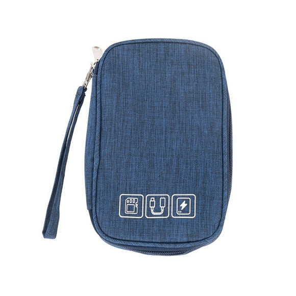 Waterproof Cable Organizer Bag Undeformable Polyester Tech Cord Storage Pouch Electronics Accessories