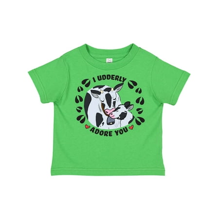 

Inktastic I Udderly Adore You Cows Gift Toddler Boy or Toddler Girl T-Shirt