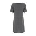 thumbnail image 5 of Patlollav Womens Plus Size $5 Dresses Casual Short Sleeve O-Neck Solid Ladies Loose Mini Dresses, 5 of 6