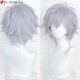 thumbnail image 1 of 32cm Short Kaworu Nagisa Cosplay Wig EVA Kaworu Nagisa Silver Grey Heat Resistant Hair Halloween Costume Anime Wigs + Wig Cap heqiyong LED, 1 of 2