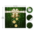 thumbnail image 4 of Christmas Shower Curtain for Bathroom Golden Bell Decor with Green Background Christmas Bath Curtain Waterproof Cloth 72×72in, 4 of 7