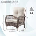 thumbnail image 2 of MeetLeisure Wicker Outdoor loveseat with Beige Cushion and Table, 2 of 5