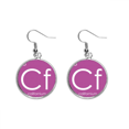 thumbnail image 1 of Chestry Elements Period Table Actinide Californium Cf Ear Dangle Silver Drop Earring Jewelry Woman, 1 of 3