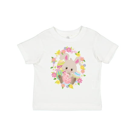 

Inktastic Easter Bunny with Flowers and Easter Eggs Boys or Girls Toddler T-Shirt