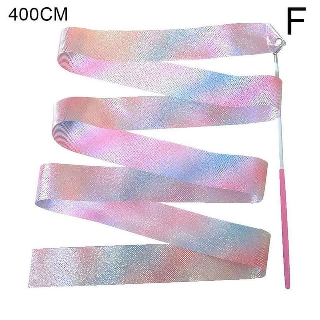Dance Ribbons Streamers,305cm Unisex Kids Gymnastics Ribbon Wands,Perfect Rhythm Sticks For Talent Shows, Artistic Dancing, Baton Twirling