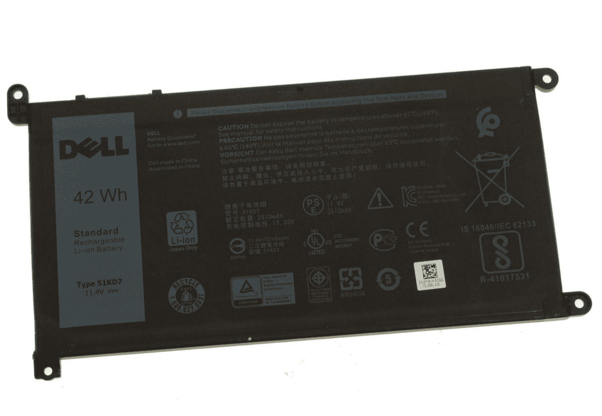New Genuine Dell Chromebook 3100 3400 with long cable Battery 42Wh