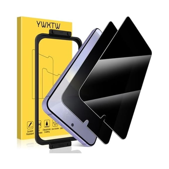 EZ Unlock for Samsung Galaxy S24 Plus Privacy Screen Protector, [0.1S Ultrasonic Fingerprint Support] [Not Glass] 25° Anti Spy Private S24 Plus Screen Protector Case Friendly, 2 Pack