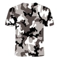 thumbnail image 2 of Men's Casual Camouflage Print O Neck Pullover Short Sleeve T-Shirt Top Summer Quick Dry Breathable Military Blouse 3D Printed Camouflage Tee, 2 of 3
