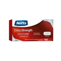 NOTTS Extra Strength Caplets 500mg Acetaminophen Fever Reducer & Pain Reliever, 100 Pills