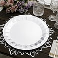 thumbnail image 3 of Balsa Circle 25 Silver Geometric Round 12" Metallic Disposable Dinner Salad Paper Plates Party Events, 3 of 8