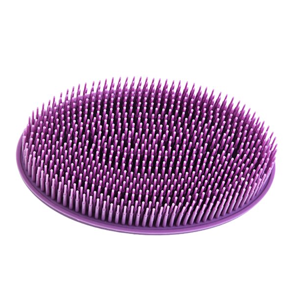 FLhrweasw Cepillo Baño Silicona Masaje Bebé Piel Exfoliante Herramienta Fregado (Púrpura)