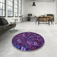 thumbnail image 3 of Ahgly Company Indoor Rectangle Patterned Dark Orchid Purple Area Rugs, 5' x 8', 3 of 6