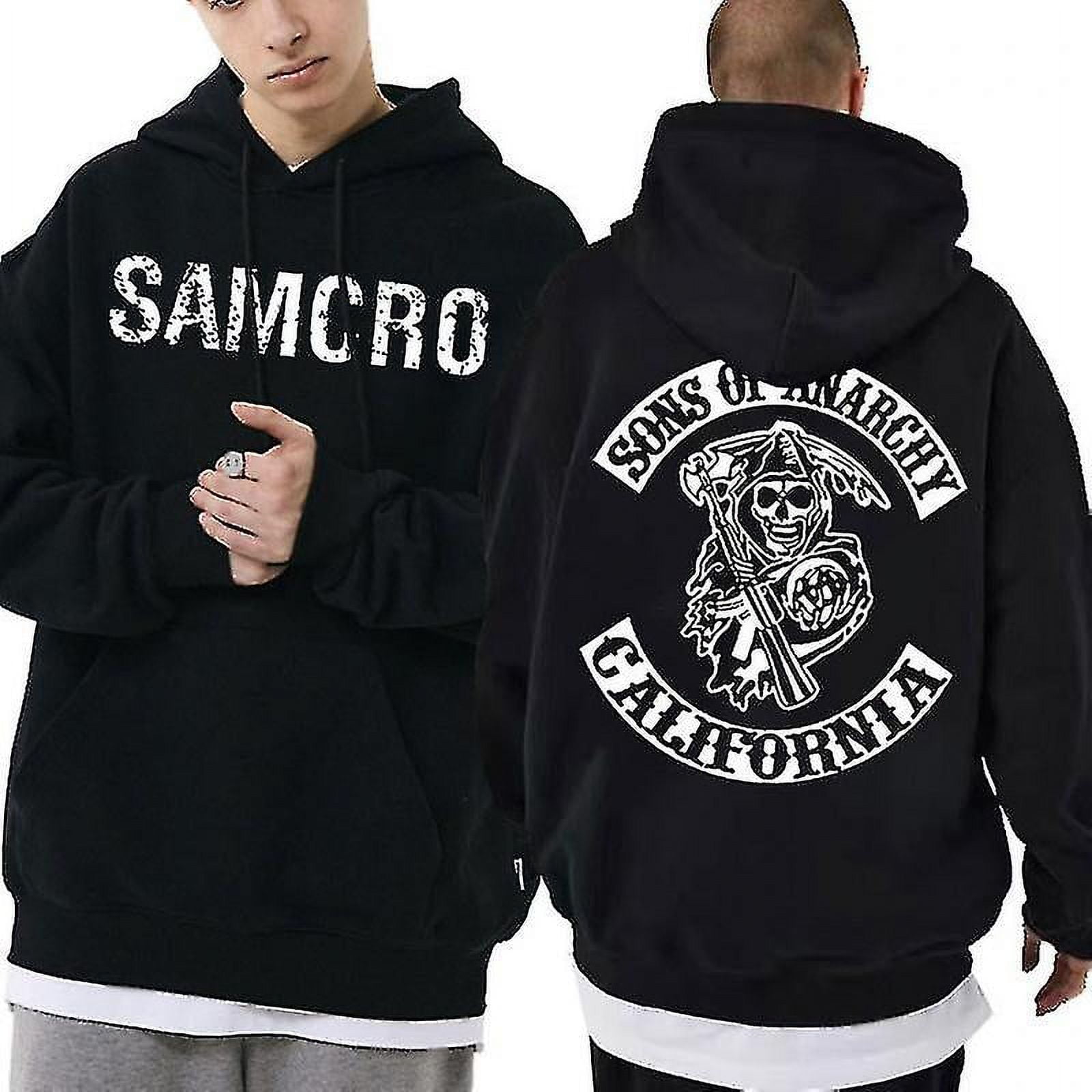 Samcro Sweat Capuche Sons Of Anarchy Sweat à Capuche Bleu Marine