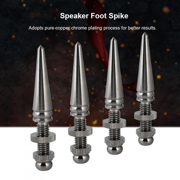 Cobre Cromado Altavoz Pie Spike Subwoofer Base Pad Soporte Para Altavoces HIFI Audio En Casa