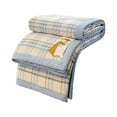 thumbnail image 2 of Qocolhg Cooling Blanket Night Sweats for Hot Sleepers, Cooling Blankets for Kids, Skin-friendly Plain Printed Washed Cotton Summer Quilt, Bedding Soft Coverlet Quilts, 39x59 inch, Blue, 2 of 6