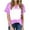 Hot Pink, variant on Spring Tops for Women Plus Size 2025 Women's Fashion Solid Loose Short Sleeve T-shirt Pullover