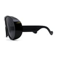 thumbnail image 5 of Extra Oversized Goggle Style Tear Drop Racer Plastic Sunglasses All Black, 5 of 5