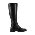 thumbnail image 3 of EASY SPIRIT Womens Black Zipper Accent Water Resistant Rhonda Round Toe Block Heel Leather Riding Boot 6 M, 3 of 4