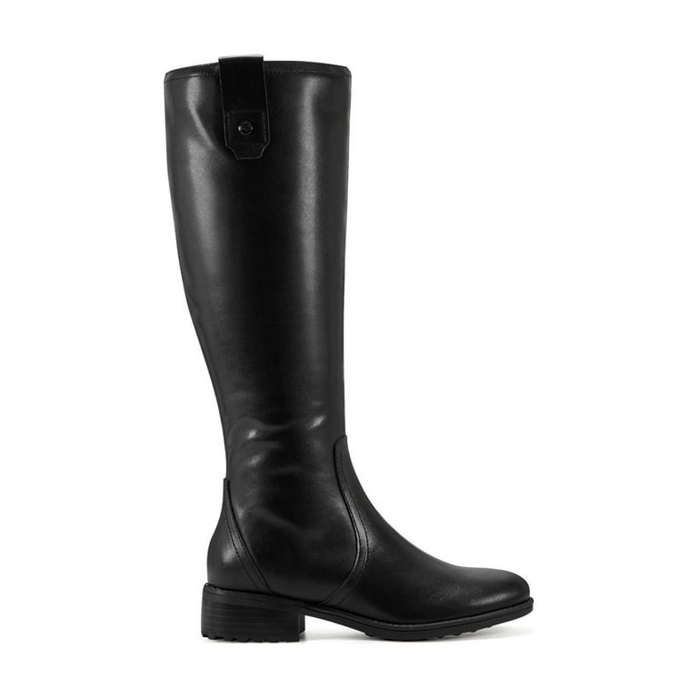 EASY SPIRIT Womens Black Zipper Accent Water Resistant Rhonda Round Toe  Block Heel Riding Boot 6.5 M