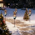thumbnail image 5 of Taicans Christmas Pathway Lights Solar Snowman Decorative Metal Yard Stake Light Outdoor Decor,Christmas Stake Decor for Garden Landscape Patio Walkway Winter Decoration, 5 of 6