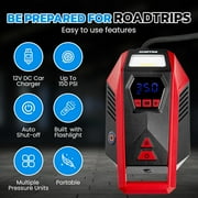 Bullseye Tire Inflator 150 PSI Portable Air Compressor Electric Pump For Car Auto LED Tire Pressure Gauge 12V DC