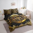 thumbnail image 2 of Homewish Vintage Magic Dragon 7-Piece Twin Bedding,Hippie Evil Eye Bedding Comforter Set,Black Gold,Black Reversible, 2 of 8