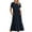 Navy, variant on ZZwxWA Womens Summer Maxi Dress 2025 Casual Short Sleeve Crewneck Flowy Swing Tiered Long Beach Dresses with Pockets Evening Cocktail Party