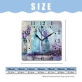 thumbnail image 2 of 16 Inch Wall Clock Battery Operated Square Clock for Office, Kitchen, Outdoor, Living Room,Watercolor Flower White Simple, 2 of 4