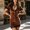 Brown, variant on Viworld Women's Slim Fit Mini Bodycon Dress with Velvet Deep V Decorative Buttons & Lace Hem, Party & Vacation Brown,S