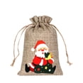 thumbnail image 1 of Christmas Burlap Bag Set Drawstring Advent Calendar Small Cloth Bag Christmas Decoration Gift Bag Candy Bag, 1 of 7
