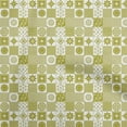 thumbnail image 1 of oneOone Velvet Lime Green Fabric Geometric Quilting Supplies Print Sewing Fabric By The Yard 58 Inch Wide, 1 of 4