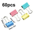 thumbnail image 2 of Unique Bargains Office Paper Document Organize 15mm Metal Bookbinding Binder Clips 60pcs, 2 of 6