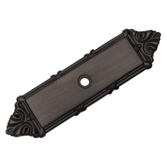 Cabinet Backplates 5 Pack - Oil Rubbed Bronze - 4-3/16" Length - 1" Width - Kitchen & Bathroom Hardware - Cabinet Knob Escutcheons - Replacement Back Plates