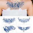 thumbnail image 5 of Tatuajes para mujeres y niñas, paquete de 4 tatuajes temporales de larga duración, sexy en la cintura del cuerpo, parte inferior de la espalda, fiesta en la playa, 5 of 5