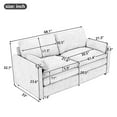 thumbnail image 2 of Euroco Modern Chenille Loveseat Sofa with Double-Layered Cushions, Ergonomic Armrests & Detachable Lumbar Pillows, Upholstered 2-Seater Couch for Living Room or Office, 2 of 7
