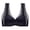 Black, variant on Women Solid Everyday Bras Lace Ruffle Wide Shoulder Strap Bra Front Fastener Breathable Light Lift Comfy Daily Wear Bra