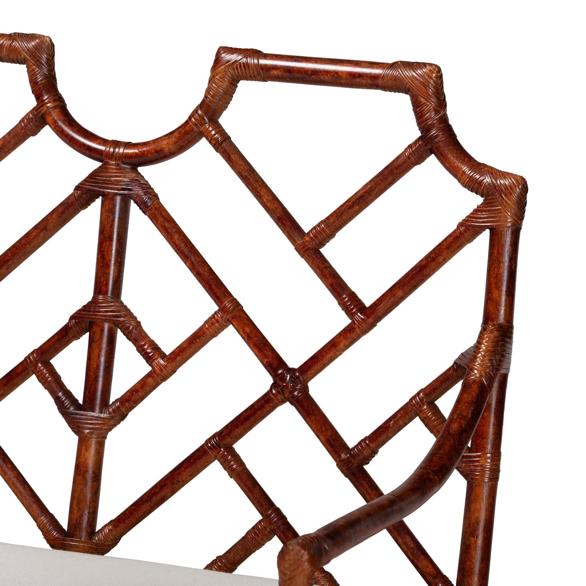 bali & pari Aella Boho Loveseat Bench, Marbled Tortoise Brown