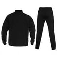 thumbnail image 2 of Tracksuits Men,Full Zip Athletic Sport Sweatsuits Outfits 2 Piece,Polo Jogging suits for Men-Black，XL, 2 of 5