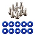 thumbnail image 1 of 10 Pcs/Ensemble Écrou de Lave-Auto Style JDM Boulons de Plaque d'Immatriculation Autocollants Flare M6x20 Modification de Stylisation Auto, 1 of 7