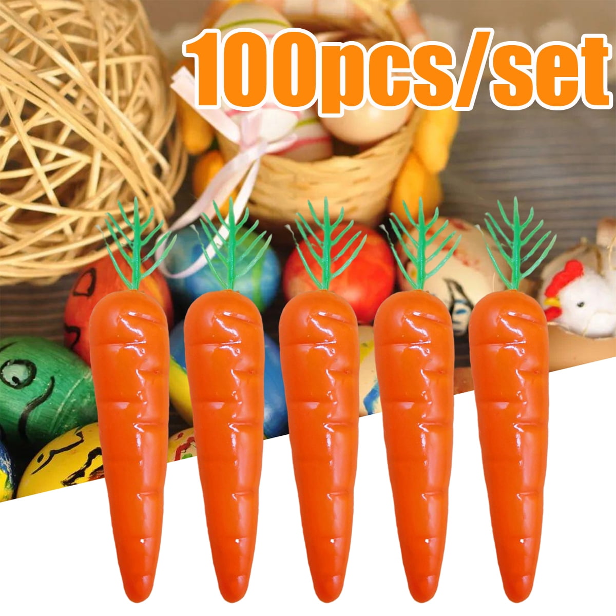 Travelwant 100Packs Mini Carrots for Crafts, Landscape Mini Carrots